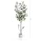 Artificial Minimalist Olive Tree in White Decorative Planter